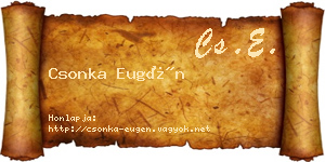Csonka Eugén névjegykártya
